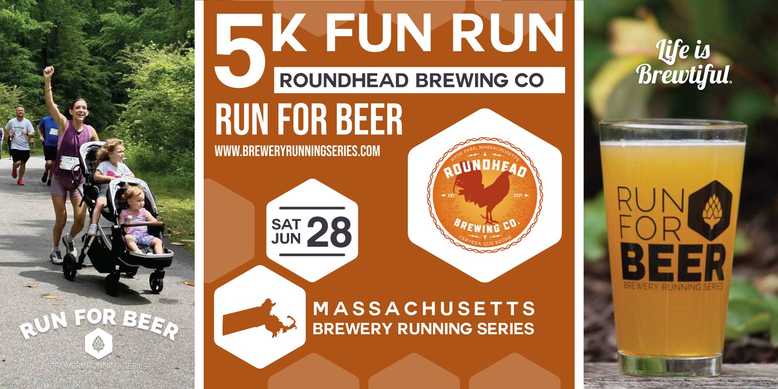5k beer run at Roundhead Brewing
